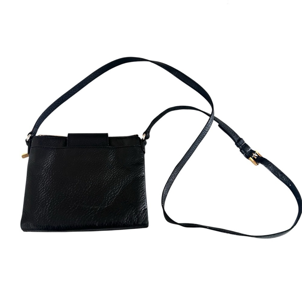 Michael Kors Fulton Black Pebbled Leather Crossbody Bag Built-in Wallet - Picture 3 of 9
